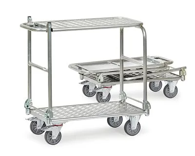 Klappwagen KW5-1180, Alurohrwagen mit Aluplattform, 2 Etagen, Tragkraft 150 kg