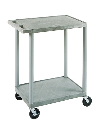 HELK32-Rollwagen mit 2 flachen Böden - grau