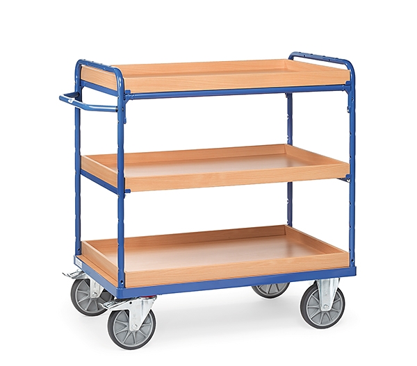 Etagenwagen mit Kästen Fetra 8122, 3 Etagen, Tragkraft bis 600 kg