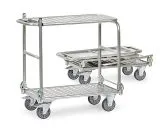 Klappwagen KW15-1181, Alurohrwagen mit Aluplattform, 2 Etagen, Tragkraft 150 kg