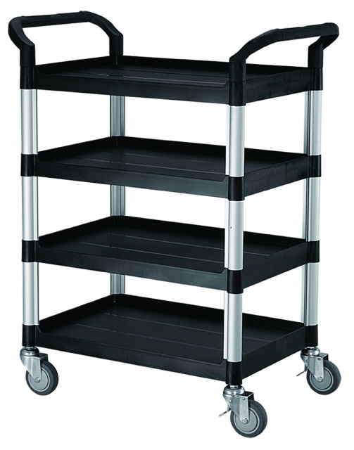 MASTER CART Rollwagen mit 4 Böden| schwarz