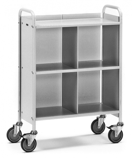 B?rowagen fetra 4873 mit Trenn- u. Rückwand, Tragkraft 150 kg