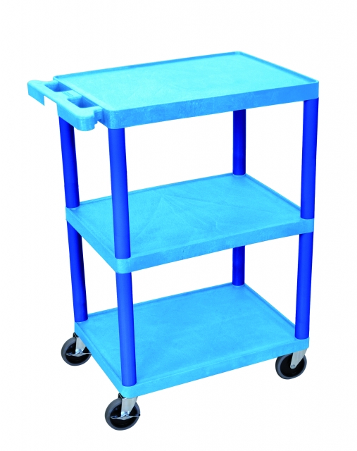 STCLK222 - Etagenwagen mit 3 flachen Böden blau