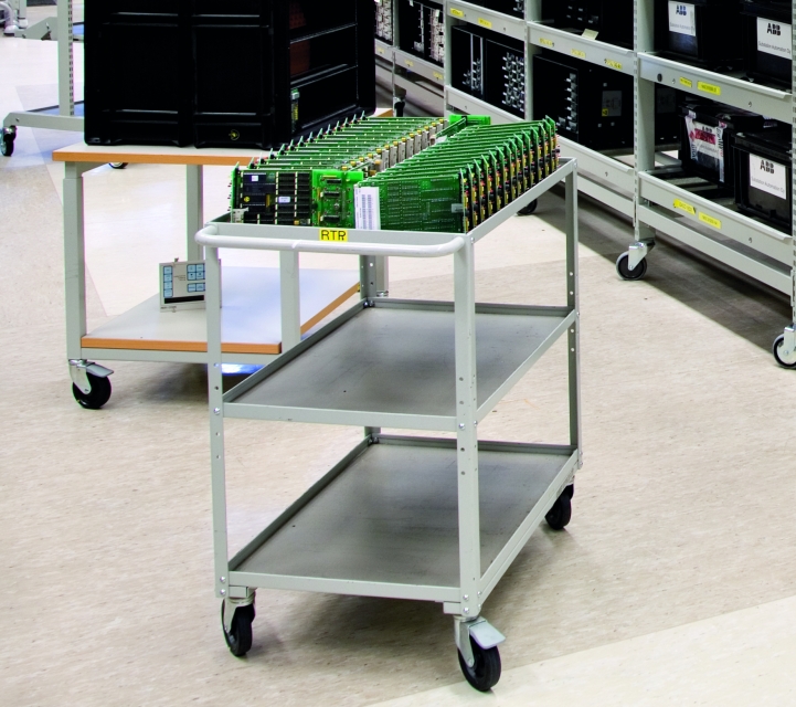 Treston Regalwagen mit 3 Böden mit ESD Schutz