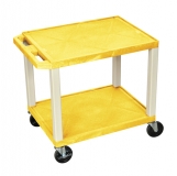 Color-Rollwagen WTLK26 Durabil 3000 mit 2 Etagen/flachen Böden - gelb/beige