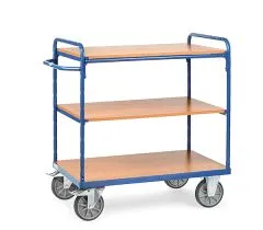 Etagenwagen mit Kästen Fetra 8120, 3 Etagen, Tragkraft 500 kg TOP-PREIS